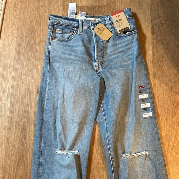 Womens rib cage straight ankle Levi jeans - Picture 2 of 5